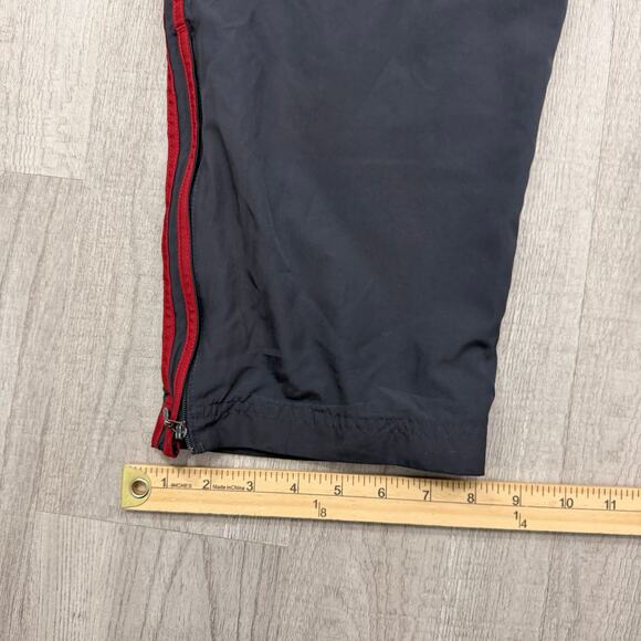 Vintage Adidas Windbreaker Track Pants Men's Large Gray Red Striped y2k Soccer - Picture 10 of 11